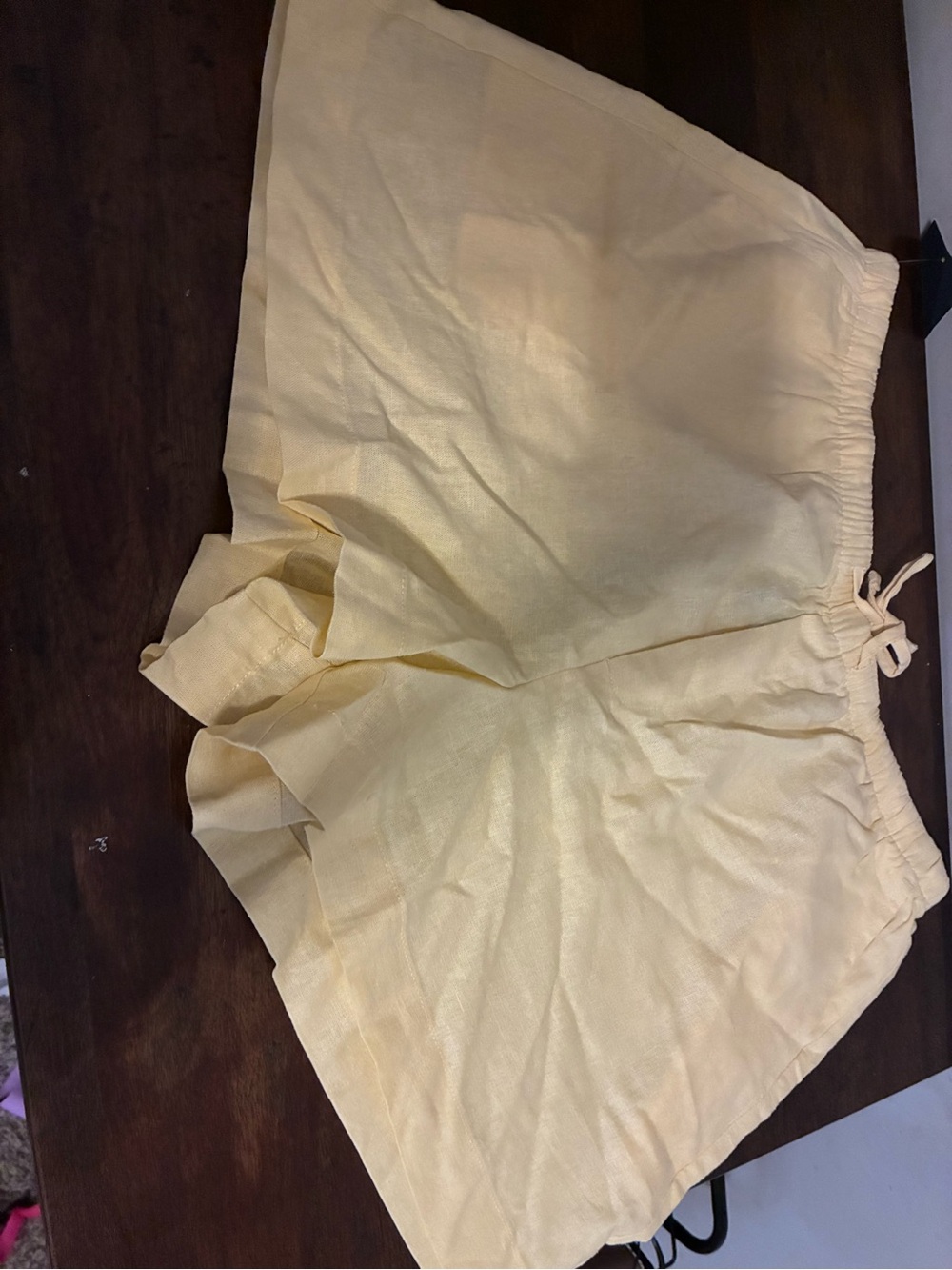 GAP Women's Pale Yellow Drawstring Athletic Shorts